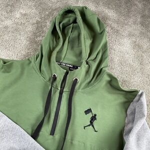 Baseballism Respect The Game Hoodie Mens L Pullover Olive Green Gray Flag